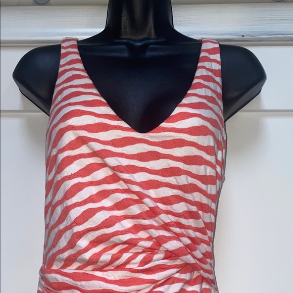 41 Hawthorn Red and White Zigzag Mini Dress - Picture 2 of 6